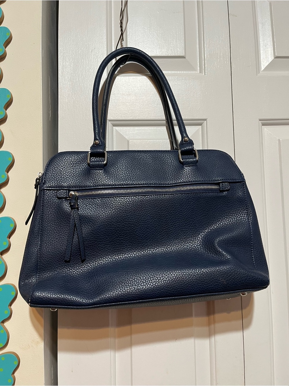 Vintage Urban Expressions Navy Blue Vegan Purse Bag